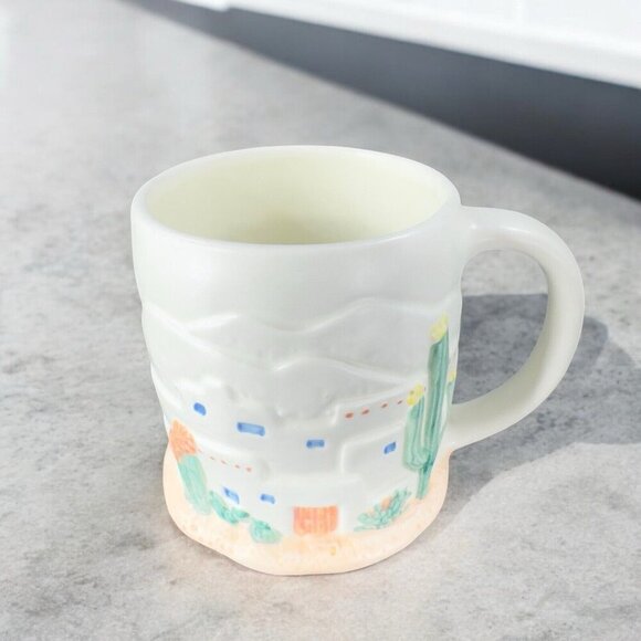 Otagiri Southwest Mug Cup Curtis Swann Embossed Sculpted Pueblo Home Single Mug - Picture 1 of 11